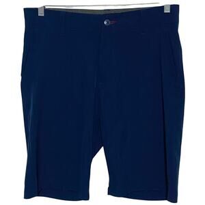Burnside Heather Navy Blue Chino Shorts Mens 30 Stretch Surf Casual Summer Skate